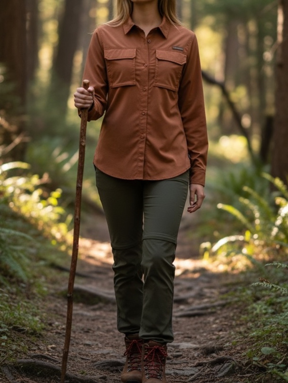 REI Co Op Women's Sahara Button-Front Utility Shirt - Rust/Terracotta